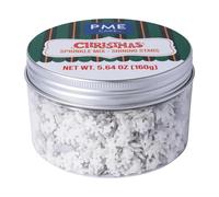 PME Noël Sprinkles - Étoiles Argentées Brillantes (160g)