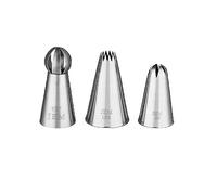 PME NZ1010 Jem Lot de 3 douilles en acier inoxydable pour cupcakes Taille M