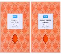 PME Pâte à sucre fondante - Orange 250g (Lot de 2)