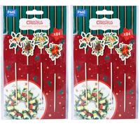 PME Pics à Snacks de Noël - Feuillage Festif (24 pièces) (Lot de 2)