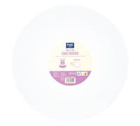 PME Plateaux à gâteau Ronds avec Bordure Lisse, Blanche (12" / 30cm)