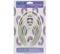 PME PNO3 Lot de 6 Emporte Pièces Ovales, Plastique, Blanc, 16 x 1 x 11 cm PNO3