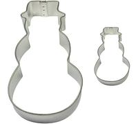 PME SC601 Lot de 2 Emporte pièces Bonhomme de Neige pour Biscuits et Gâteaux, Acier Inoxydable, Argent, 10 x 2 x 6 cm SC601