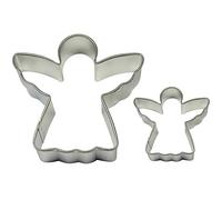 PME SC603 Lot de 2 Emporte pièces Ange pour Biscuits et Gâteaux, Acier Inoxydable, Argent, 8 x 2 x 5 cm SC603