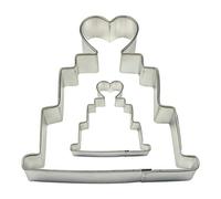 PME SC611 Lot de 2 Emporte pièces Pièce Montée pour Biscuits et Gâteaux, Acier Inoxydable, Argent, 10 x 2 x 10 cm SC611
