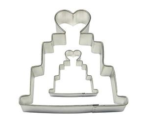 PME SC611 Lot de 2 Emporte pièces Pièce Montée pour Biscuits et Gâteaux, Acier Inoxydable, Argent, 10 x 2 x 10 cm SC611