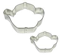 PME SC615 Lot de 2 Emporte pièces Théière pour Biscuits et Gâteaux, Acier Inoxydable, Argent, 10 x 2 x 7.5 cm SC615