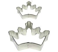 PME SC617 Lot de 2 Emporte Pièces Couronne pour Biscuits et Gâteaux, Acier Inoxydable, Argent, 9 x 2 x 6 cm SC617