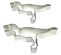 PME SC618 Lot de 2 Emporte Pièces Dinosaure pour Biscuits et Gâteaux, Acier Inoxydable, Argent, 15 x 2 x 6.5 cm SC618