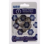 PME SF250 Lot de 3 Emporte Pièces Fleur, Acier Inoxydable, Argent, 6 x 1.2 x 6 cm SF250