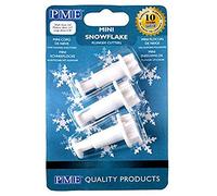 PME SF709 Lot de 3 Mini emporte-pièces Flocon de Neige Blanc 3 x 9,3 x 14,2 cm