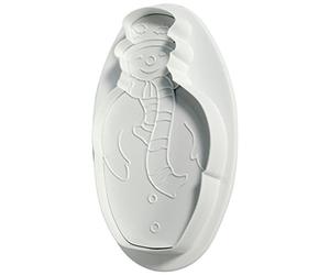 PME SN905 Emporte Pièce à Poussoir Bonhomme de Neige, Plastique, Blanc, 11 x 5.5 x 5.5 cmSN905