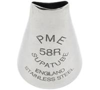 PME - Supatube - Douille Grand Pétale en Acier Inoxydable Sans Soudure Pour Droitiers n° 58R, Argenté.