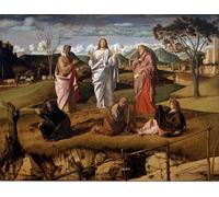 PMEFGJDPE Art Mural Toile Affiche de Peinture les personnages de l'Ancien Testament Moïse et Elie sont représentés autour de Jésus par un artiste célèbre Pour la Décoration du Salon 60x90cm