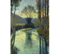 PMEFGJDPE Célèbre Affiche Artistique Images Peintures Bords de la rivière par Henri Art Mural Moderne Pour la Décoration Murale 60x90cm