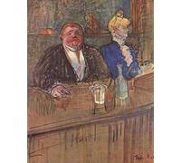 PMEFGJDPE Célèbre Affiche Artistique Images Peintures Die Bar par Henri De Toulouse Lautrec Art Mural Moderne Pour la Décoration Murale 60x90cm