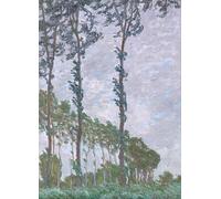 PMEFGJDPE Célèbre Affiche Artistique Images Peintures Effet vent série des peupliers par Claude Monet Art Mural Moderne Pour la Décoration Murale 60x90cm