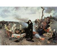 PMEFGJDPE Célèbre Affiche Artistique Images Peintures Jeanne la folle accompagnant le cercueil de Francisco Pradilla Y Ortiz Art Mural Moderne Pour la Décoration Murale 60x90cm