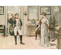PMEFGJDPE Célèbre Affiche Artistique Images Peintures La reine Louise de Prusse et Napoléon Ier à Tilsit par Carl Rohling Art Mural Moderne Pour la Décoration Murale 60x90cm