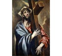 PMEFGJDPE Célèbre Affiche Artistique Images Peintures Le du Calvaire Le Christ portant par El Greco Art Mural Moderne Pour la Décoration Murale 60x90cm