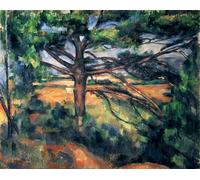 PMEFGJDPE Célèbre Affiche Artistique Images Peintures le Grand Pin de Paul Cézanne Art Mural Moderne Pour la Décoration Murale 60x90cm