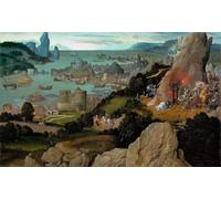 PMEFGJDPE Célèbre Affiche Artistique Images Peintures le Martyre de Sainte Catherine Par Patinie de Joachim Patinir Art Mural Moderne Pour la Décoration Murale 60x90cm