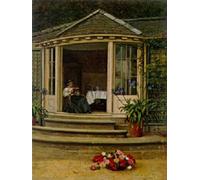 PMEFGJDPE Célèbre Affiche Artistique Images Peintures Le thé au Conservatoire d'Edith Hayllar Art Mural Moderne Pour la Décoration Murale 60x90cm