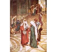 PMEFGJDPE Célèbre Affiche Artistique Images Peintures l'Enfant Jésus amené au temple et reconnu par William Brassey Hole Art Mural Moderne Pour la Décoration Murale 60x90cm