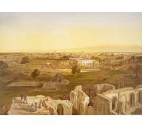 PMEFGJDPE Célèbre Affiche Artistique Images Peintures Lucknow de l'Inde ancienne et moderne par William Simpson Art Mural Moderne Pour la Décoration Murale 60x90cm