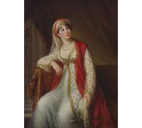 PMEFGJDPE Célèbre Affiche Artistique Images Peintures Madame Giuseppina Grassini dans le rôle du Zaïre par Elisabeth Louise Vigee Lebrun Art Mural Moderne Pour la Décoration Murale 60x90cm
