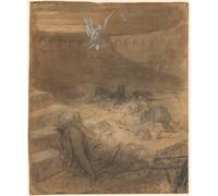 PMEFGJDPE Célèbre Affiche Artistique Images Peintures Martyrs chrétiens de Gustave Doré Art Mural Moderne Pour la Décoration Murale 60x90cm