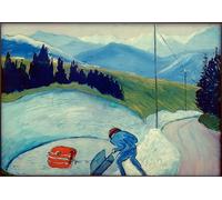 PMEFGJDPE Célèbre Affiche Artistique Images Peintures MV Werefkin Stone Pit Peinture par Marianne Von Werefkin Art Mural Moderne Pour la Décoration Murale 60x90cm