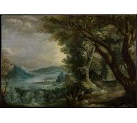 PMEFGJDPE Célèbre Affiche Artistique Images Peintures Paysage imaginaire de Jan l'Ancien Brueghel Art Mural Moderne Pour la Décoration Murale 60x90cm