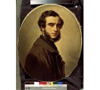 PMEFGJDPE Célèbre Affiche Artistique Images Peintures Portrait du comte Pavel Petrovich Shuvalov par Xaver Winterhalter Art Mural Moderne Pour la Décoration Murale 60x90cm