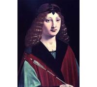 PMEFGJDPE Célèbre Affiche Artistique Images Peintures Portrait d'un garçon avec une flèche par Antonio Boltraffio Art Mural Moderne Pour la Décoration Murale 60x90cm