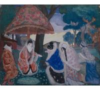 PMEFGJDPE Célèbre Affiche Artistique Images Peintures Salutation des nouveaux mariés de Boris Dmitrievitch Grigoriev Art Mural Moderne Pour la Décoration Murale 60x90cm