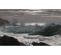 PMEFGJDPE Célèbre Affiche Artistique Images Peintures Tôt le matin après une tempête en mer par Winslow Homer Art Mural Moderne Pour la Décoration Murale 60x90cm