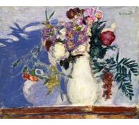 PMEFGJDPE Célèbre Affiche Artistique Images Peintures Vase de fleurs de Pierre Bonnard Art Mural Moderne Pour la Décoration Murale 60x90cm