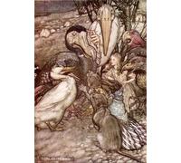 PMEFGJDPE Célèbre Imprimer l'affiche Murale Tableaux Alice Aventures au pays des merveilles par Arthur Rackham Animaux Art Posters Pour la Décoration de Bureau 60x90cm