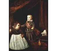 PMEFGJDPE Célèbre Imprimer l'affiche Murale Tableaux Baltasar Carlos avec un nain de Diego Rodriguez De Velazquez Animaux Art Posters Pour la Décoration de Bureau 60x90cm