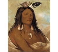 PMEFGJDPE Célèbre Imprimer l'affiche Murale Tableaux Bow and Quiver First Chief of the Tribe par George Catlin Animaux Art Posters Pour la Décoration de Bureau 60x90cm