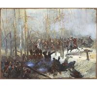 PMEFGJDPE Célèbre Imprimer l'affiche Murale Tableaux Charge de Cuirassiers en Russie par Jean Baptiste Edouard Detaille Animaux Art Posters Pour la Décoration de Bureau 60x90cm
