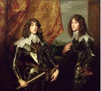 PMEFGJDPE Célèbre Imprimer l'affiche Murale Tableaux Charles Louis électeur palatin et son frère parVan Dyck Animaux Art Posters Pour la Décoration de Bureau 60x90cm
