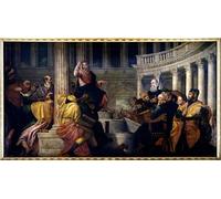PMEFGJDPE Célèbre Imprimer l'affiche Murale Tableaux Jésus parlantdocteurs Peinture de Véronèse Animaux Art Posters Pour la Décoration de Bureau 60x90cm