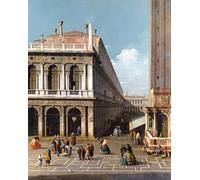 PMEFGJDPE Célèbre Imprimer l'affiche Murale Tableaux la Piazza S Marco à l'ouest de l'extrémité nord de la Piazzetta par Canaletto Animaux Art Posters Pour la Décoration de Bureau 60x90cm