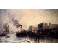 PMEFGJDPE Célèbre Imprimer l'affiche Murale Tableaux le dernier bateau de Greenwich Aubrey Hunt Animaux Art Posters Pour la Décoration de Bureau 60x90cm