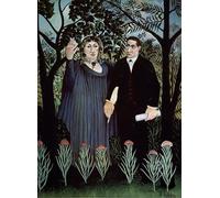 PMEFGJDPE Célèbre Imprimer l'affiche Murale Tableaux le poète et sa muse Portrait de Guillaume Apollinaire par Henri Rousseau Animaux Art Posters Pour la Décoration de Bureau 60x90cm