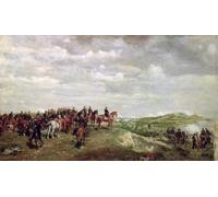 PMEFGJDPE Célèbre Imprimer l'affiche Murale Tableaux Napoléon III à la bataille de Solférino par Jean Louis Ernest Meissonier Animaux Art Posters Pour la Décoration de Bureau 60x90cm