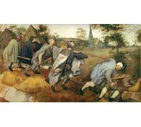 PMEFGJDPE Célèbre Imprimer l'affiche Murale Tableaux Parabole des aveugles de Pieter Bruegel l'Ancien Animaux Art Posters Pour la Décoration de Bureau 60x90cm