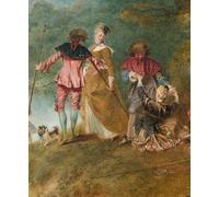 PMEFGJDPE Célèbre Imprimer l'affiche Murale Tableaux Pèlerinage sur l' de Cythère par Jean Antoine Watteau Animaux Art Posters Pour la Décoration de Bureau 60x90cm